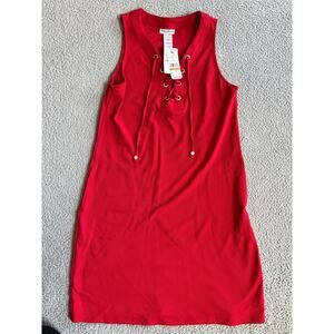 NWT Tommy Bahama Mini Dress Small UPF 50 Lace Up Sleeveless Outdoor Performance